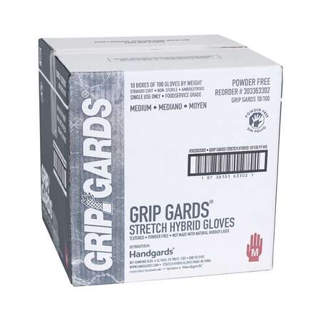 GRIP GARDS Gloves Clear Stretch Medium, PK1000 303363302